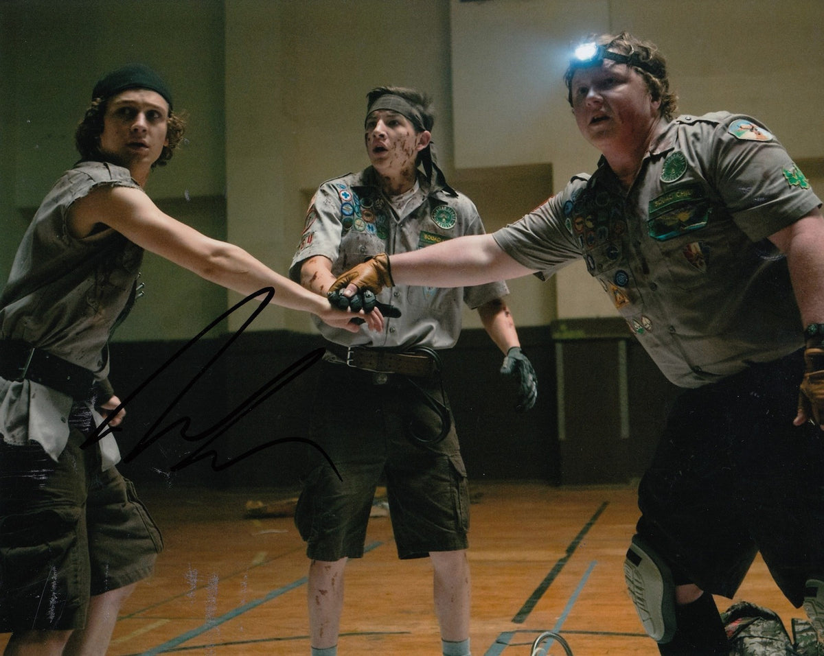 LOGAN MILLER signed *Scouts Guide to the Zombie Apocalypse* 8X10 PROOF W/COA #3