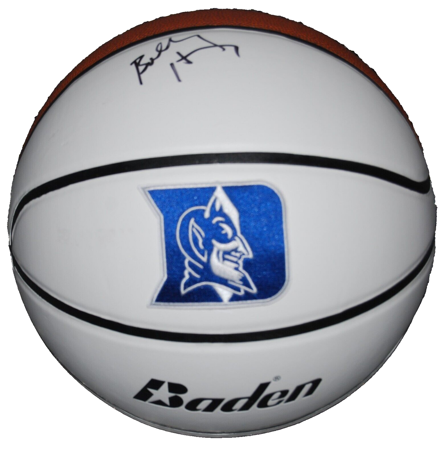 BOBBY HURLEY signed (DUKE BLUE DEVILS) F/S LOGO basketball PSA/DNA AN61745