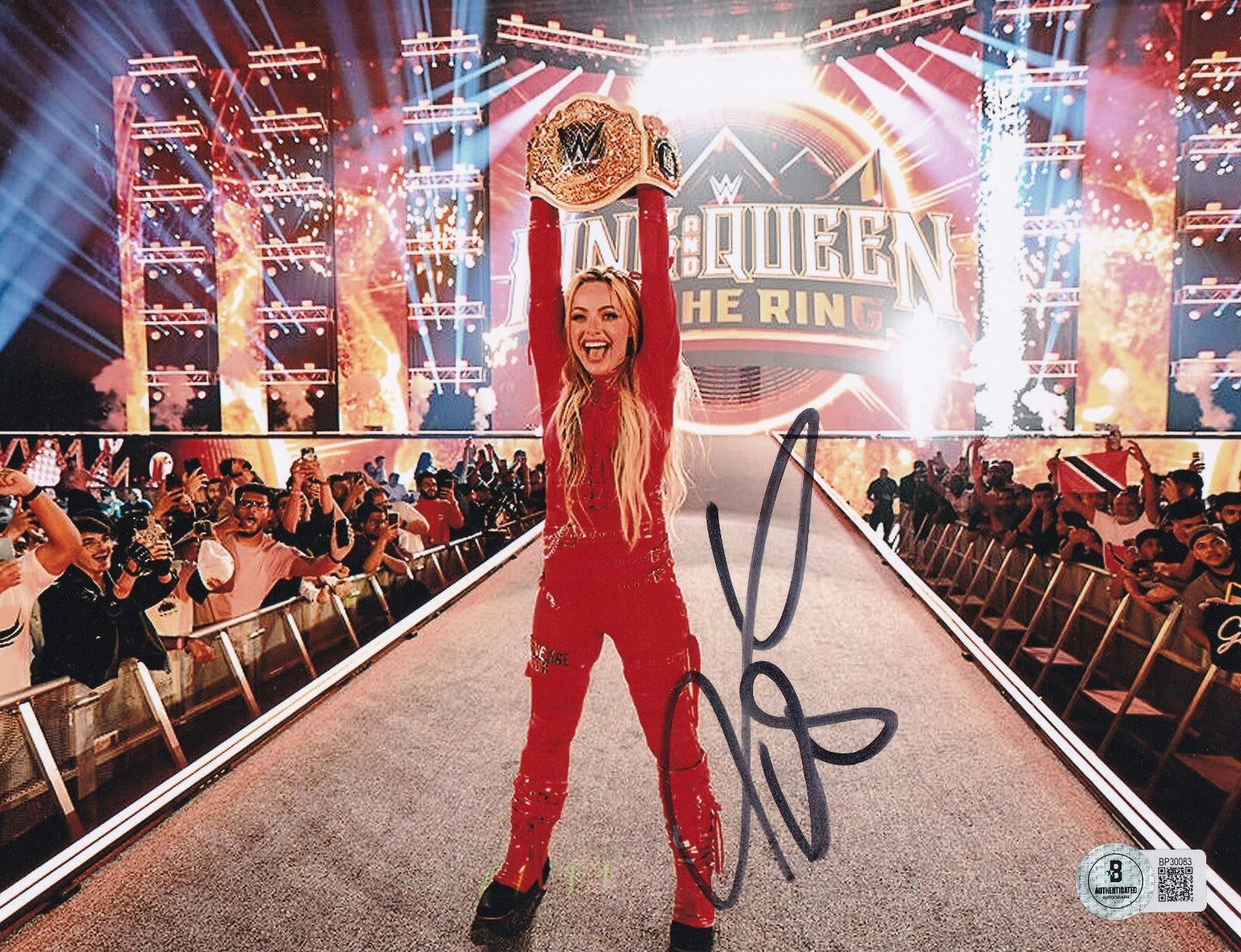 LIV MORGAN signed (WWE) WRESTLING DIVA Smackdown 8X10 photo BECKETT BAS BP30083