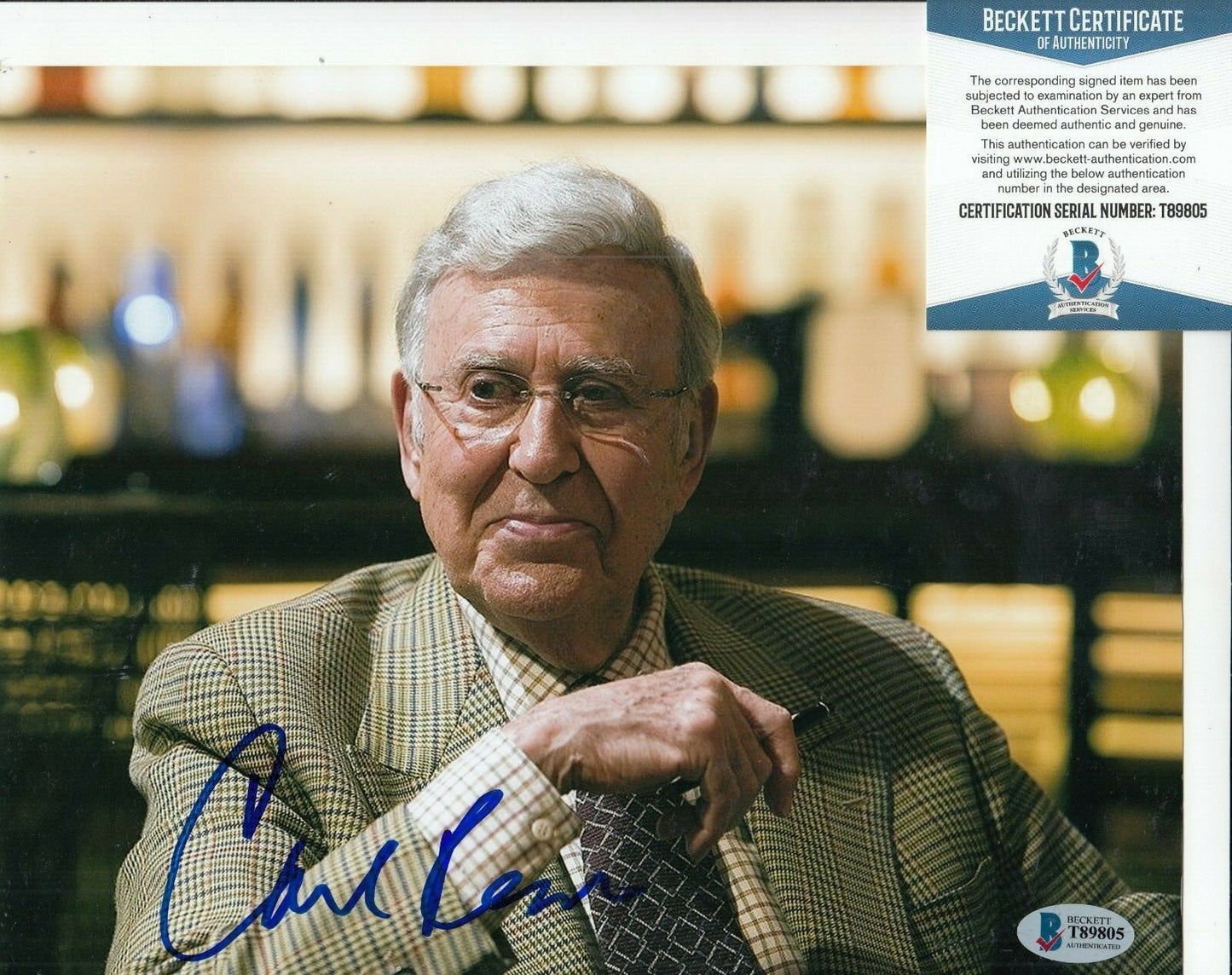 CARL REINER signed (OCEAN'S ELEVEN) Saul Bloom 8X10 photo BECKETT BAS T89805