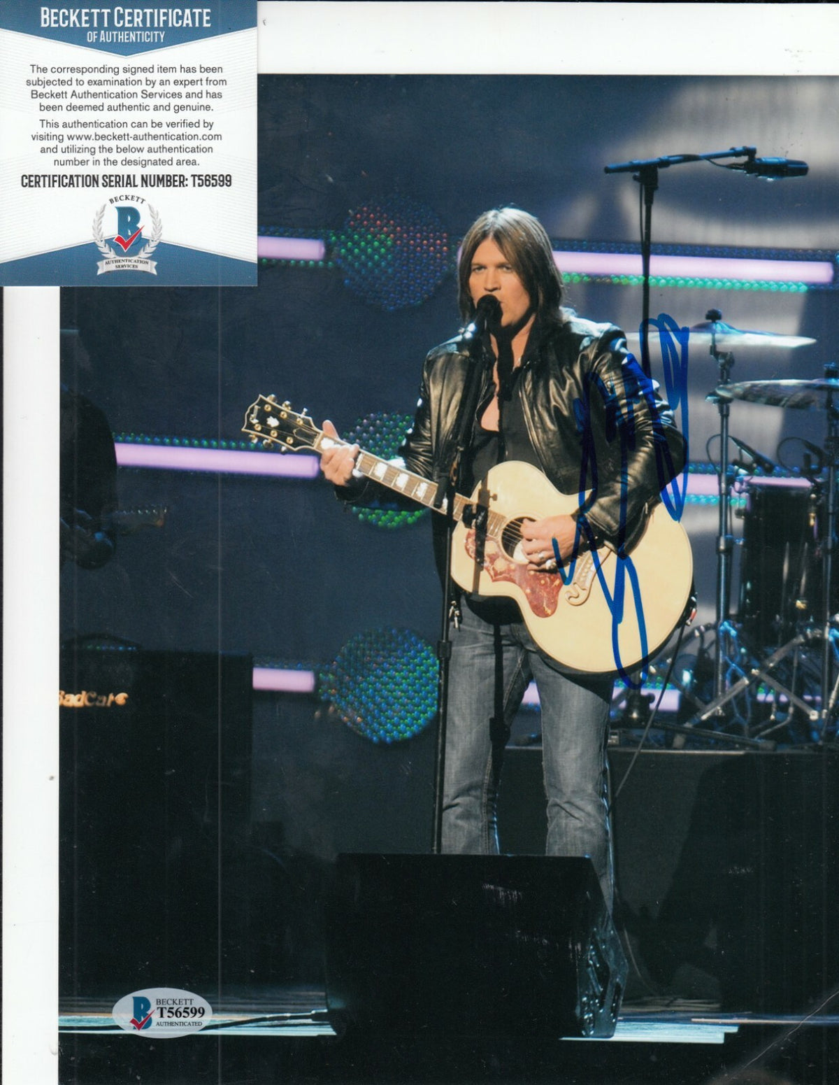 BILLY RAY CYRUS signed (ACHY BREAKY HEART) Music 8X10 photo BECKETT BAS T56599