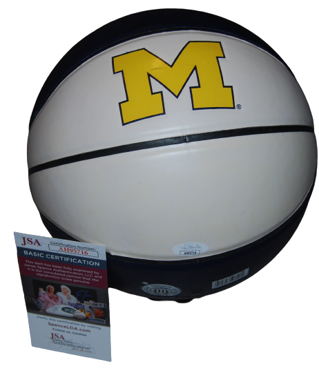 TIM HARDAWAY JR signed (MICHIGAN WOLVERINES) F/S logo basketball JSA COA AH95716