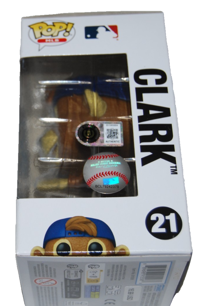 PAT HUGHES & RON COOMER signed (CLARK) CUBS Funko Pop #21 BECKETT BY085884