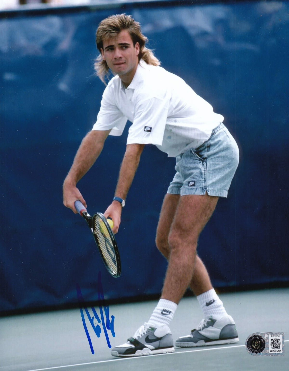 ANDRE AGASSI signed (TENNIS) Star US OPEN Champ 8X10 photo BECKETT B7085797