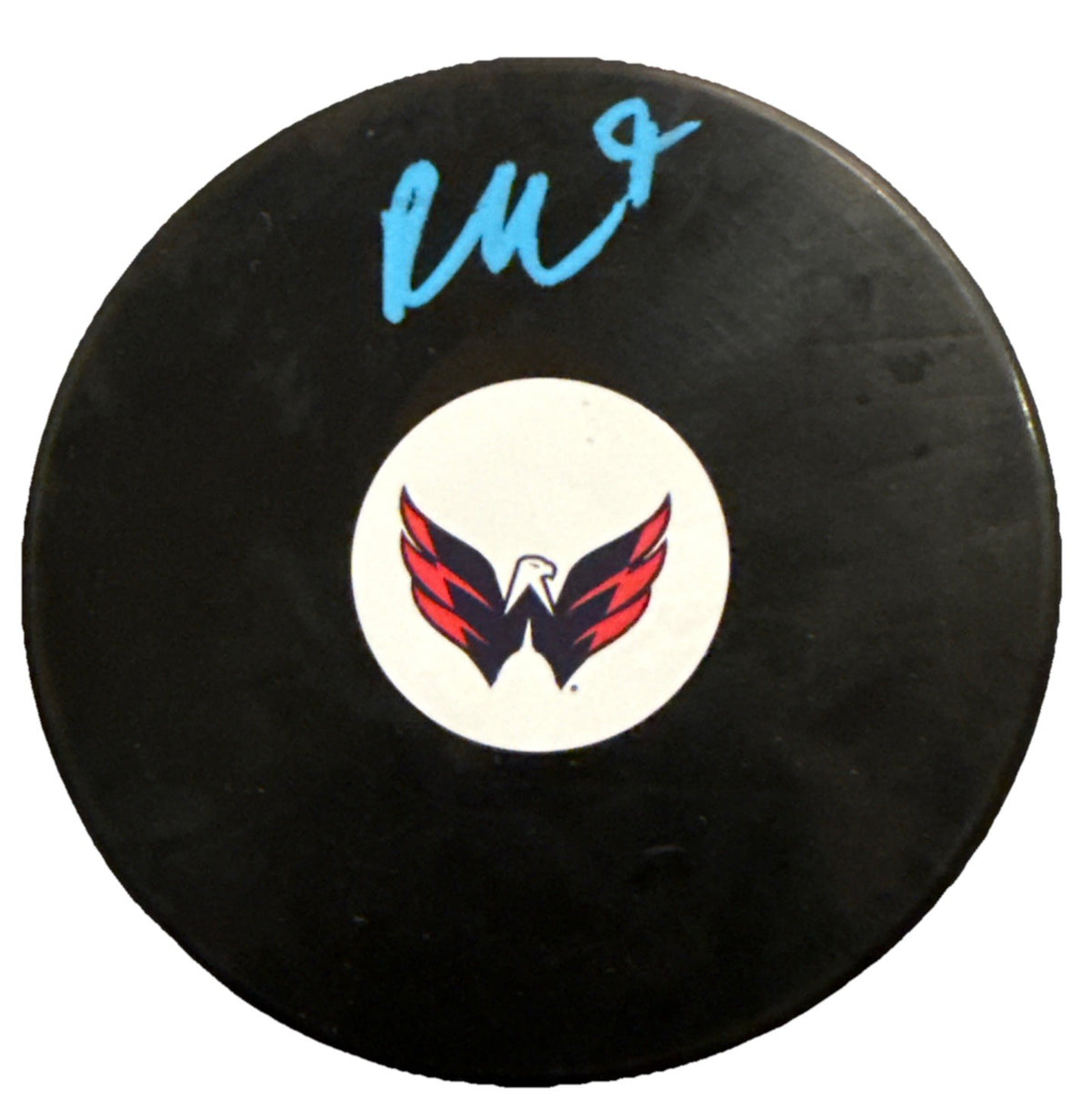 RYAN LEONARD signed (Washington Capitals) custom hockey puck BECKETT BAS BW61541