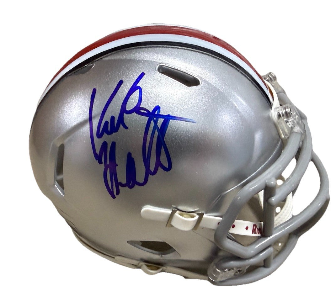 KIRK HERBSTREET signed (OHIO STATE BUCKEYES) Mini football helmet JSA CL20616