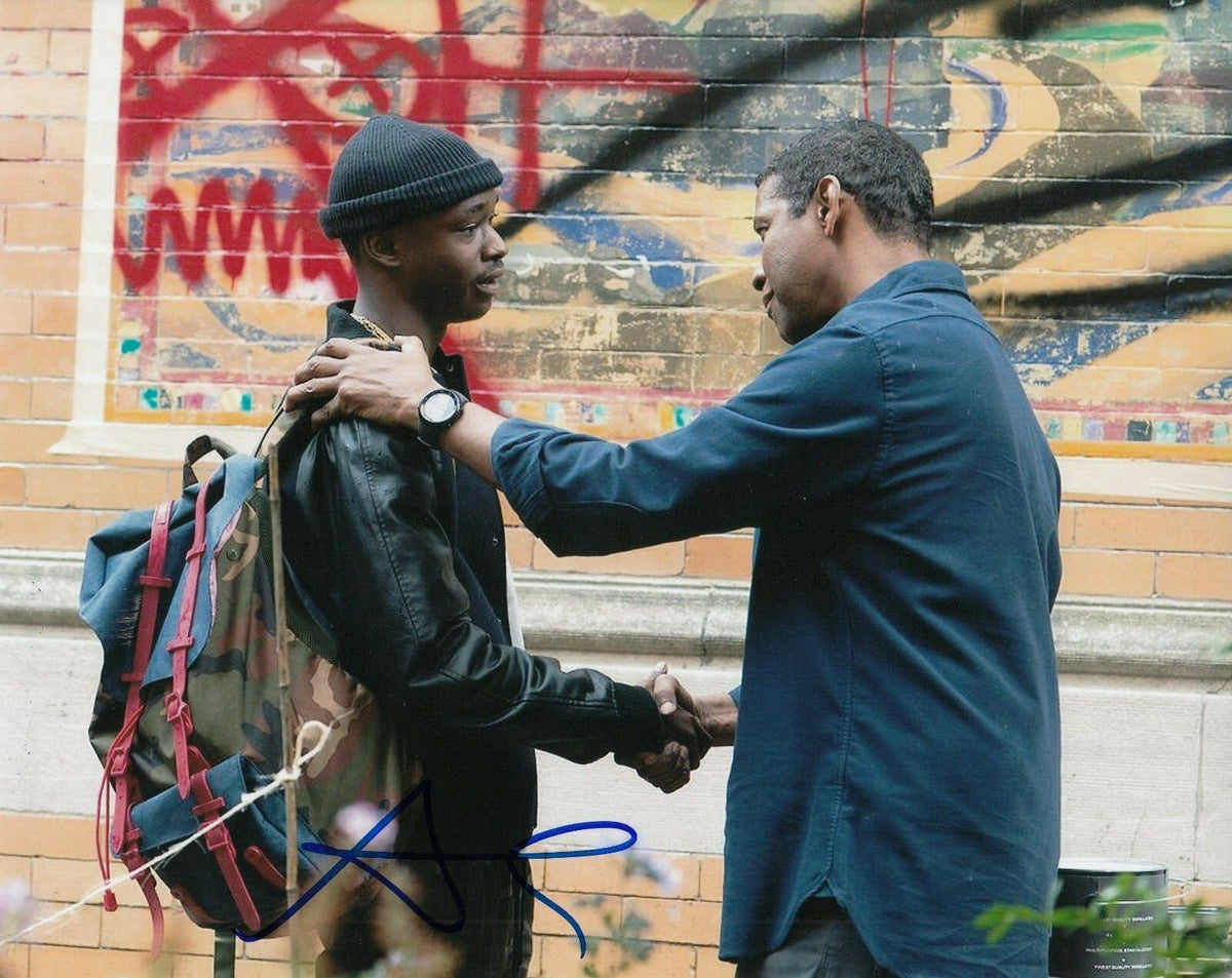 ASHTON SANDERS signed (THE EQUALIZER 2) 8X10 photo *Miles Whittaker* W/COA #3