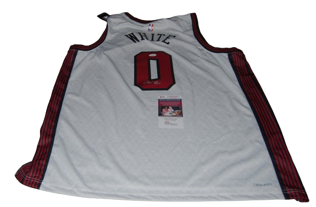COBY WHITE signed (CHICAGO BULLS) City Edition Basketball jersey JSA COA AX11424