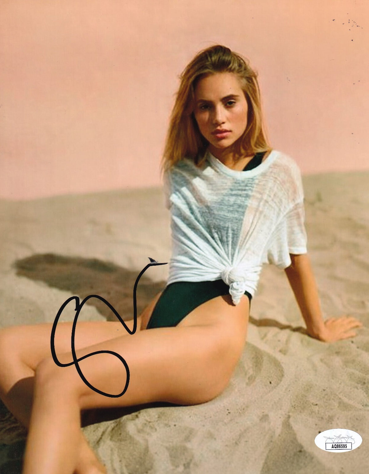 SUKI WATERHOUSE signed (GOOD LOOKING) Music Actress 8X10 photo JSA COA AQ86595