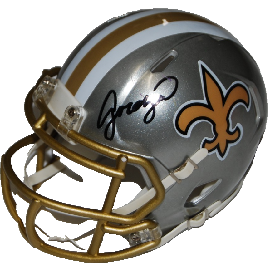 JORDYN TYSON signed (NEW ORLEANS SAINTS) mini football helmet JSA COA CR86263