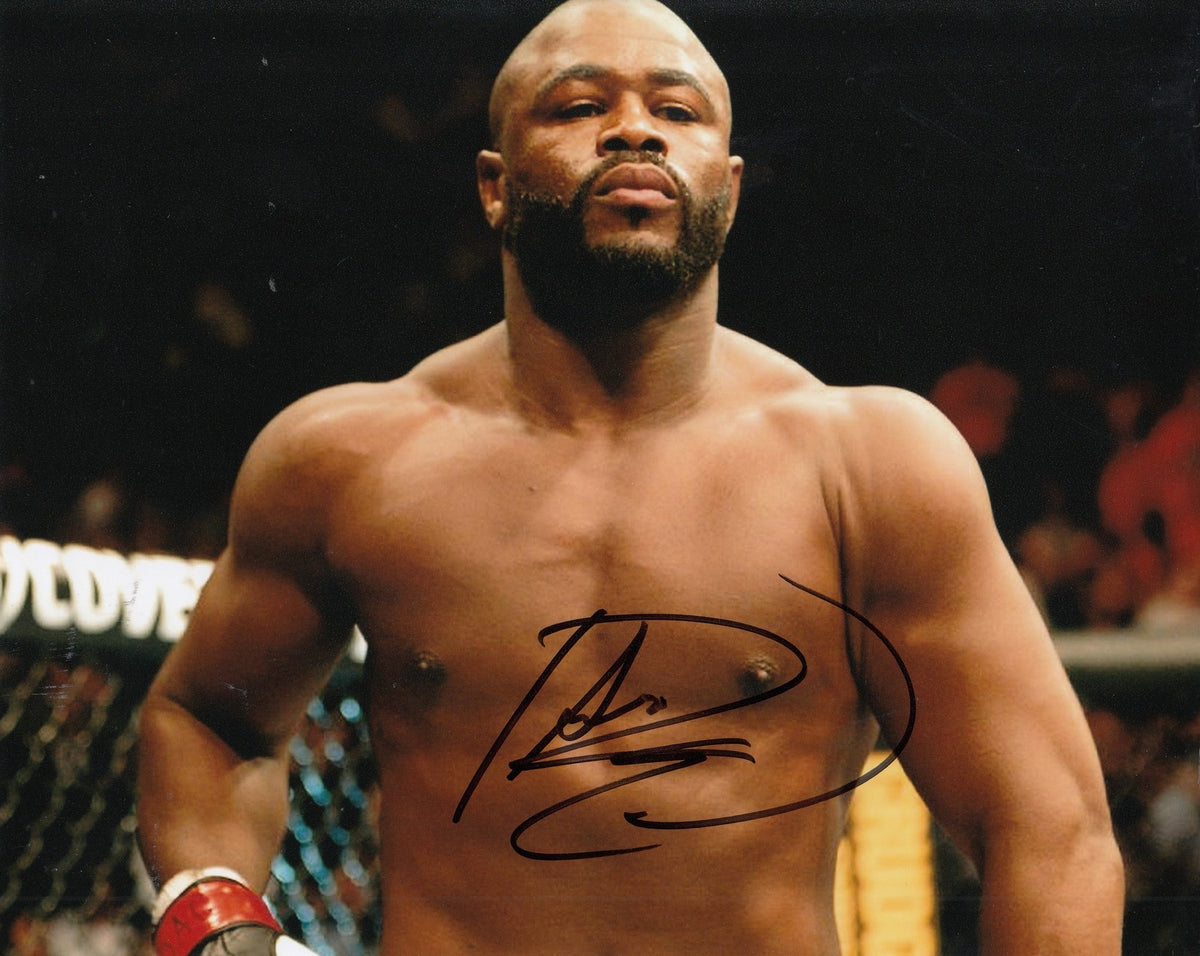 RASHAD "SUGA" EVANS signed (UFC) MMA FIGHTING 8X10 photo W/COA #4