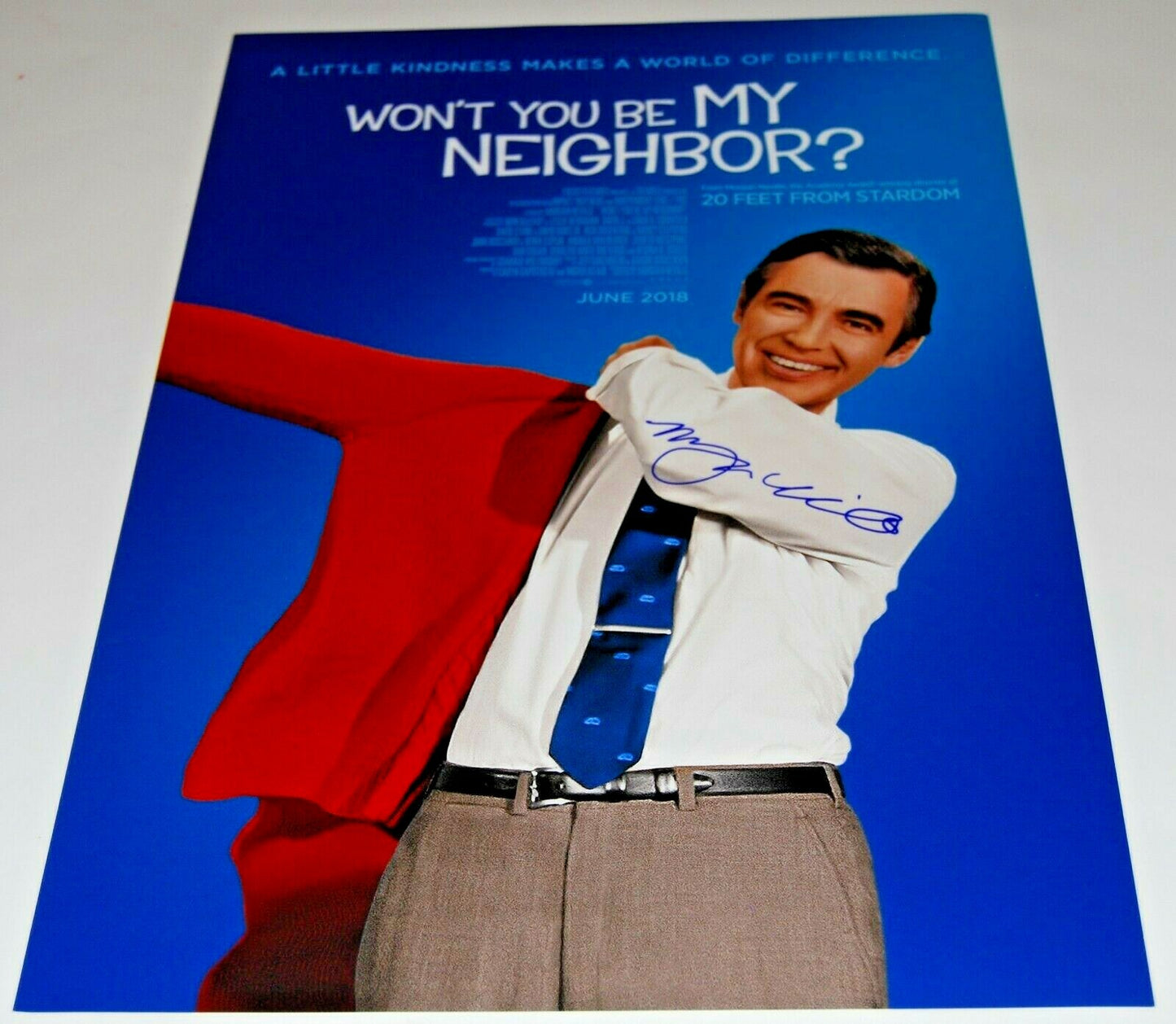 MORGAN NEVILLE signed (WONT YOU BE MY NEIGHBOR) 12X18 movie poster photo W/COA A