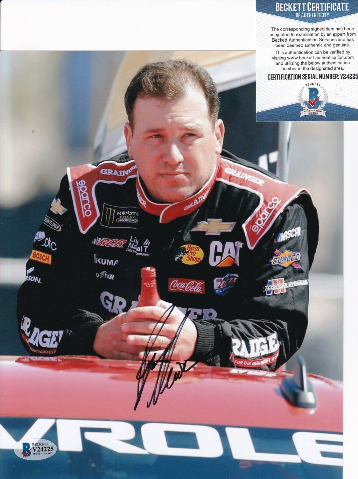 RYAN NEWMAN signed (NASCAR RACING) autographed 8X10 photo BECKETT BAS V24225