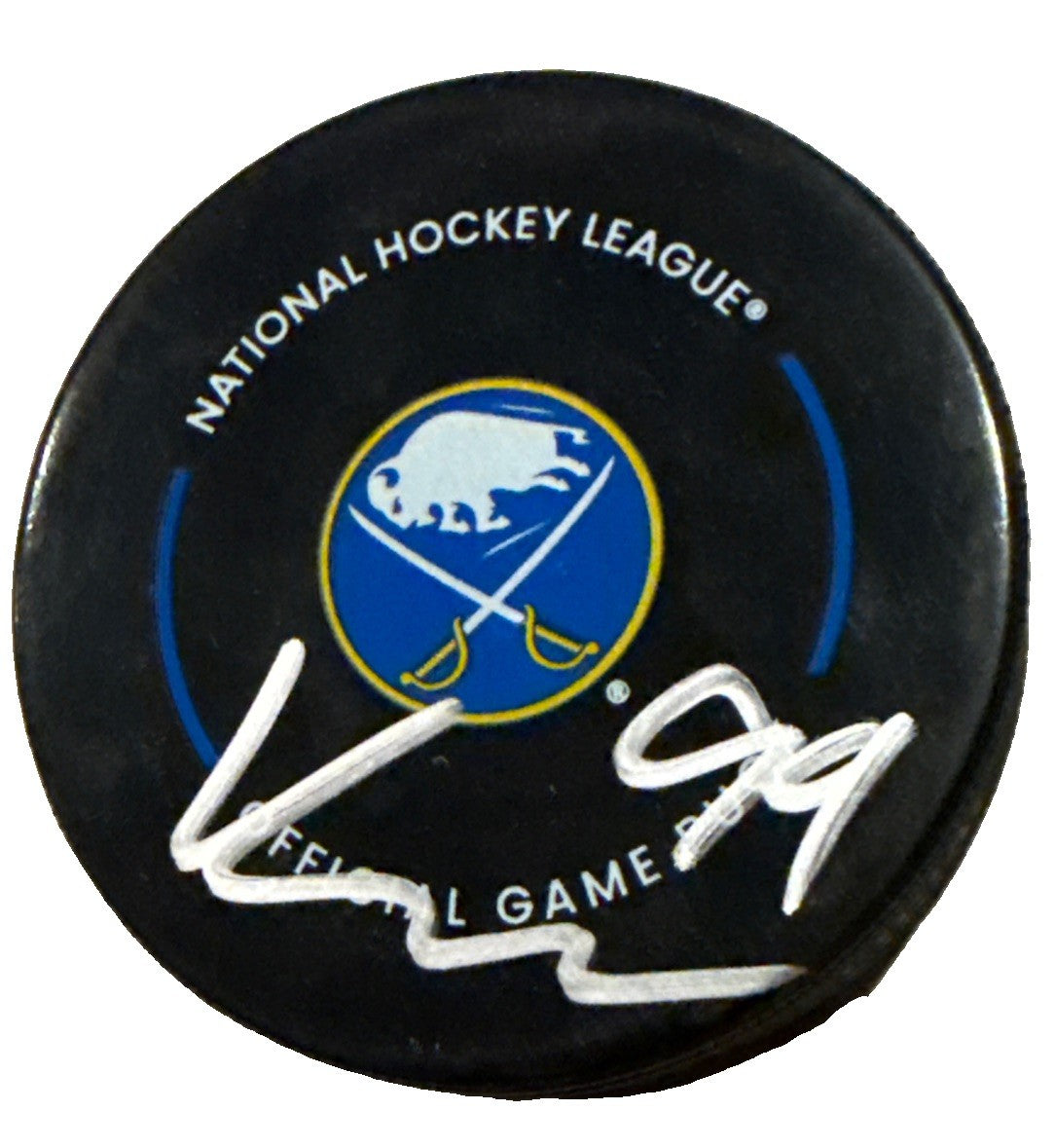 KONSTA HELENIUS signed (BUFFALO SABRES) Official Game puck JSA COA CM05048