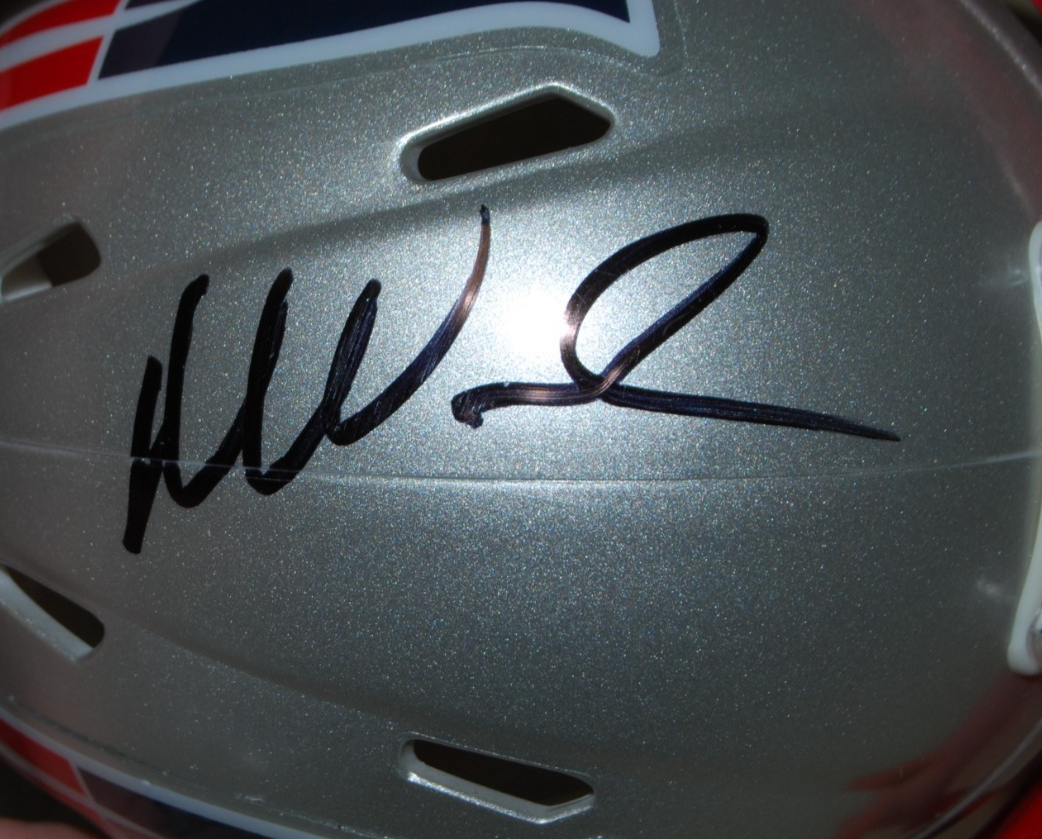 MIKE VRABEL signed (NEW ENGLAND PATRIOTS) mini football helmet BECKETT BW61063