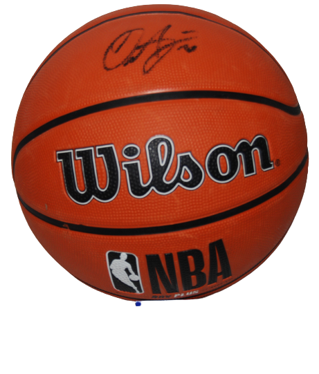 OCHAI AGBAJI signed (UTAH JAZZ) NBA rubber *JAYHAWKS* basketball PSA/DNA AM23856