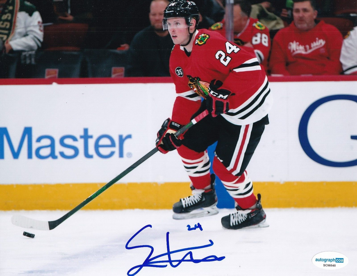 SAM LAFFERTY signed (CHICAGO BLACKHAWKS) Hockey 8X10 photo ACOA SC98545