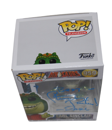 STUART PANKIN signed (DINOSAURS) Earl Sinclair Funko Pop #959 BECKETT BAS Z02543