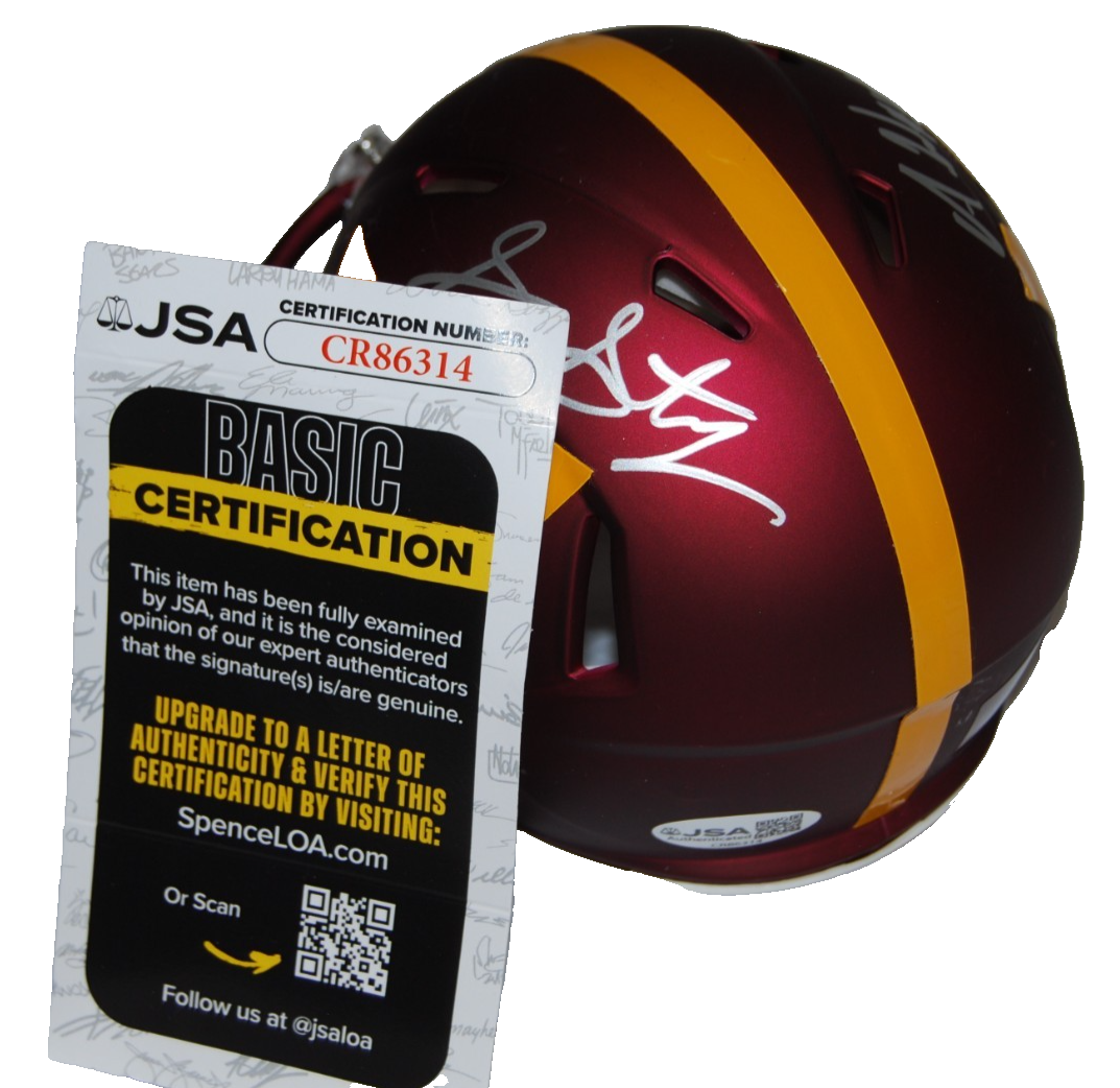 SONNY STYLES & ANTONIO WILLIAMS signed WASHINGTON COMMANDERS helmet JSA CR86314