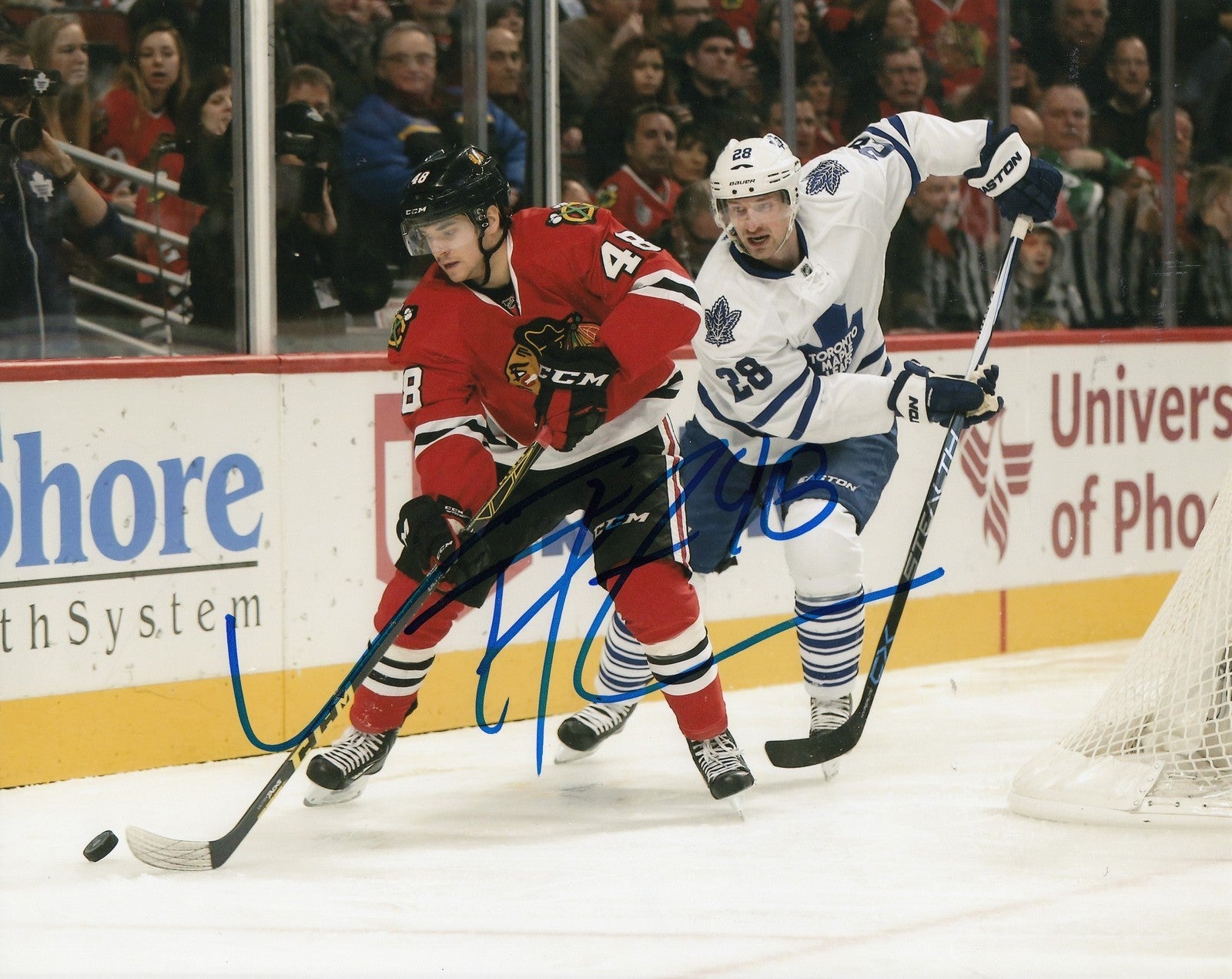 VINCENT HINOSTROZA signed (CHICAGO BLACKHAWKS) 8X10 AUTOGRAPHED photo W/COA #3
