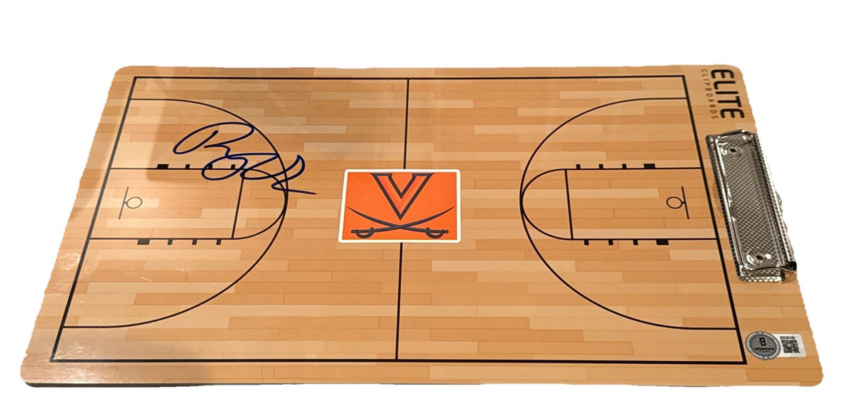RYAN ODOM Signed (VIRGINIA CAVALIERS) Coaches clipboard BECKETT BAS BS38140