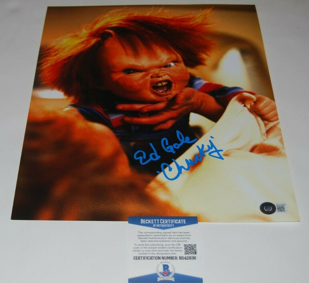 ED GALE signed (CHILD'S PLAY) Movie 11X14 photo *CHUCKY* BECKETT BAS BD42836
