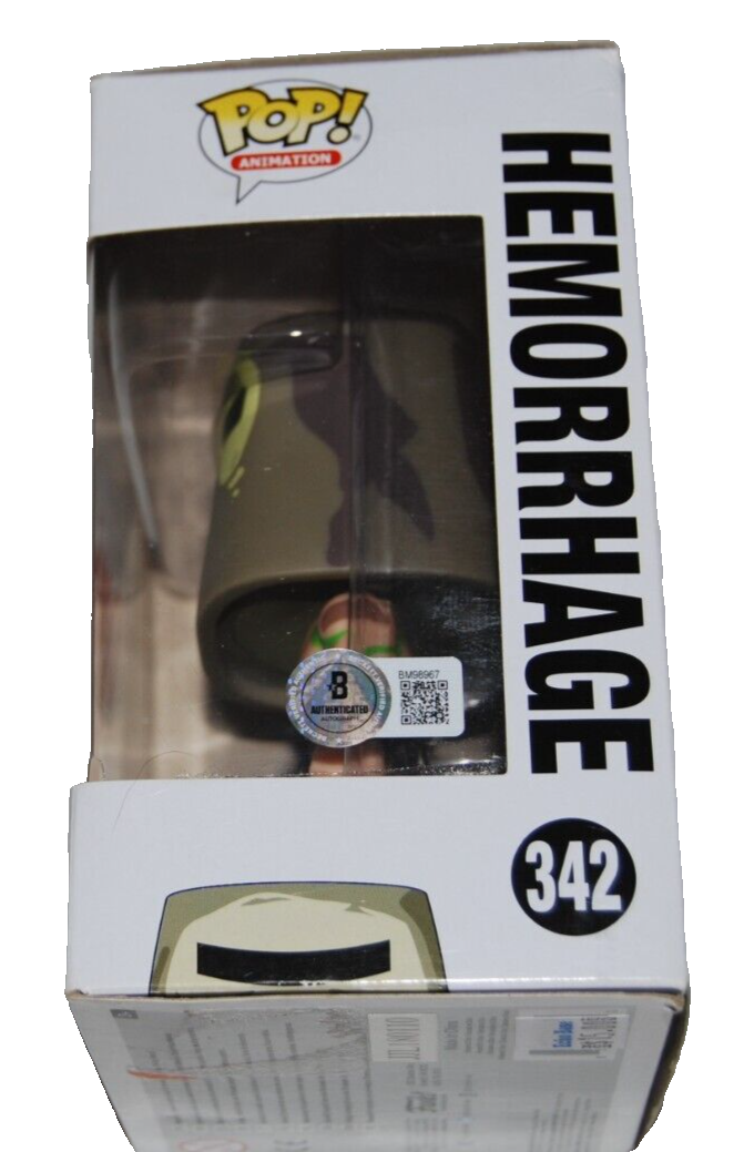 JOEL MCHALE signed (RICK AND MORTY) Hemorrhage #342 Funko Pop BECKETT BM98967