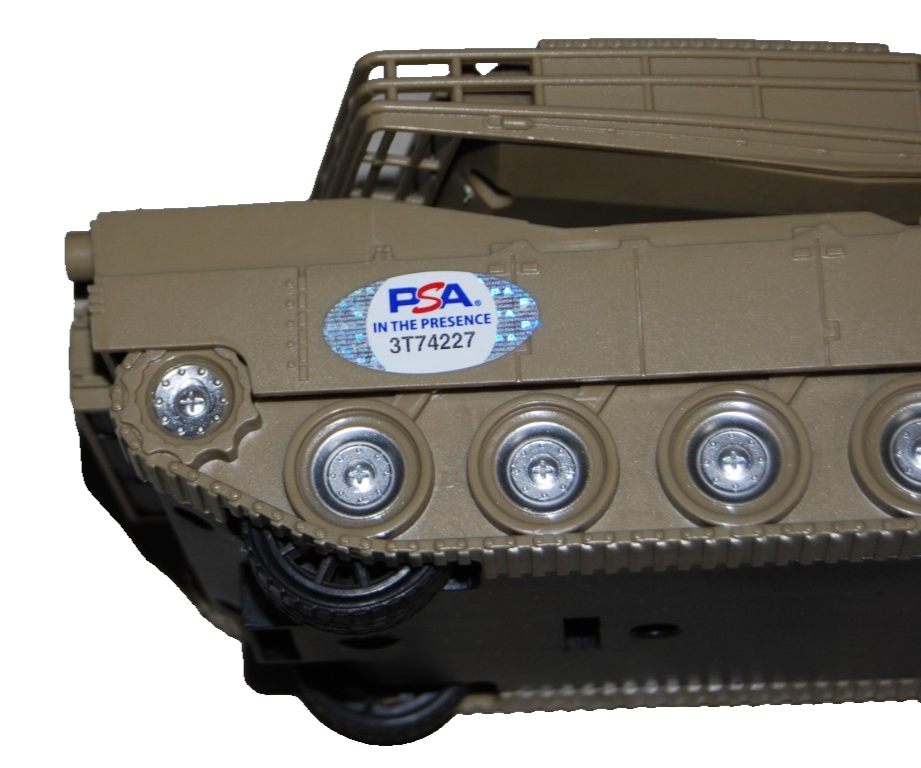 FRANK SCHWINDEL signed (CHICAGO CUBS) FRANK THE TANK toy tank PSA/DNA 3T74227