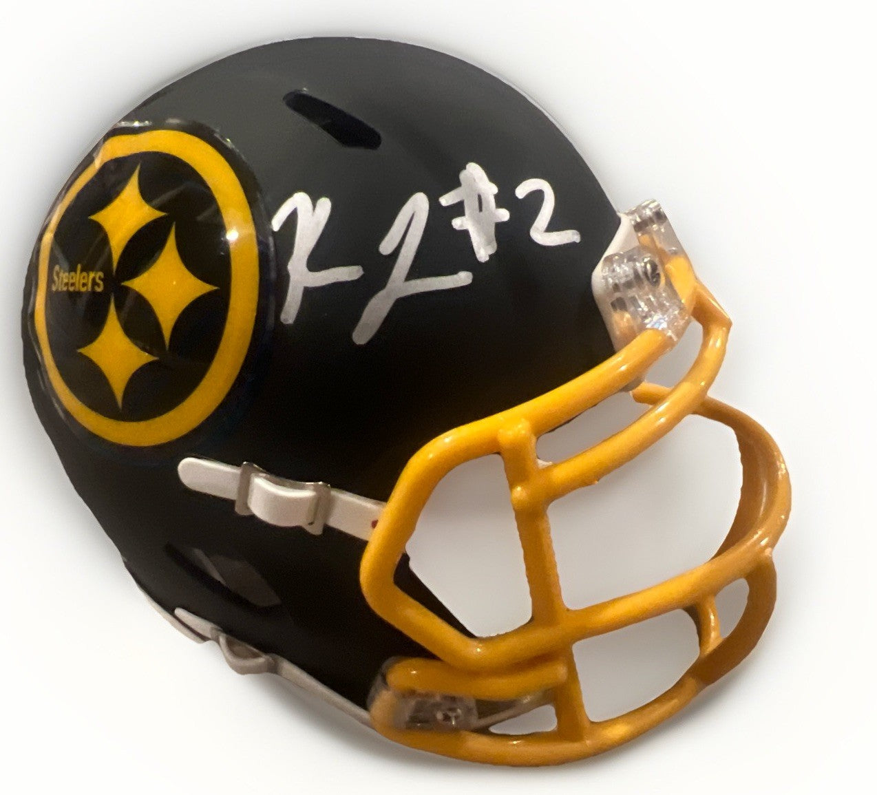 KALEB JOHNSON signed (PITTSBURGH STEELERS) mini football helmet BECKETT BR32606