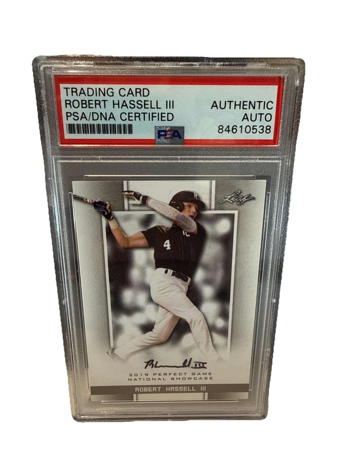 ROBERT HASSELL III signed (Washington Nationals) Perfect Game Card PSA 84610538