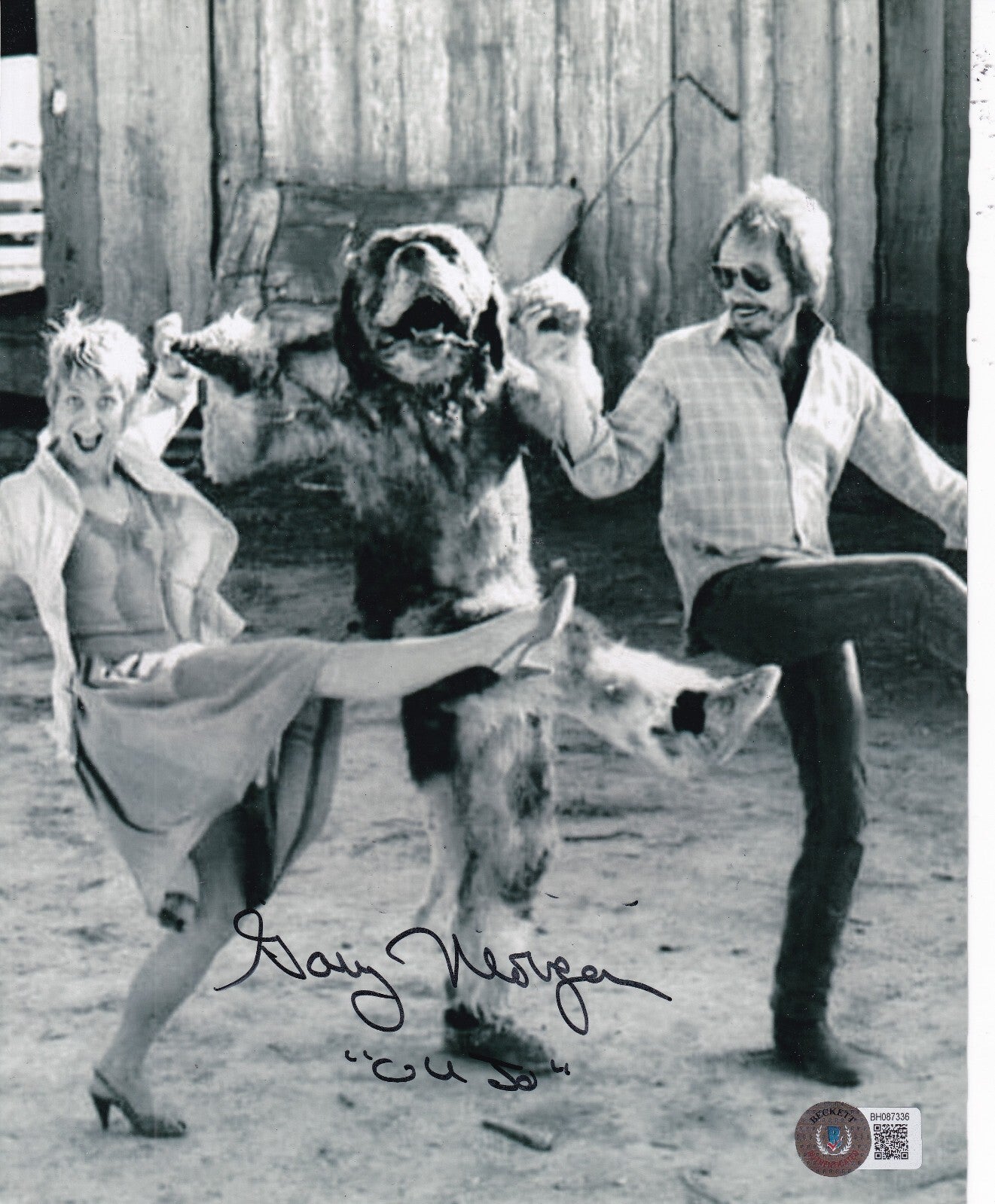 GARY MORGAN signed (CUJO) Stunt Double Movie 8X10 photo BECKETT BAS BH087336