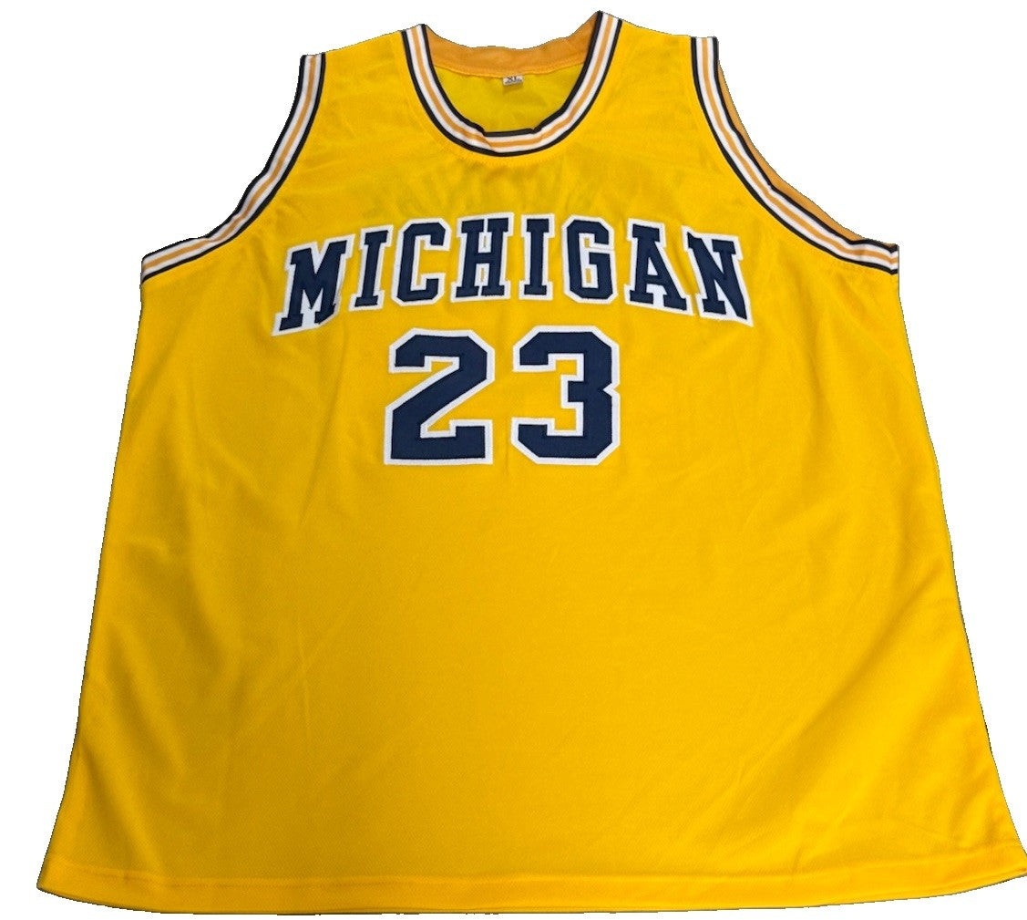 YAXEL LENDEBORG signed (Michigan Wolverines) basketball jersey JSA CR86410