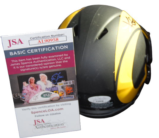 KURT WARNER signed (ST LOUIS RAMS) Eclipse mini football helmet JSA COA AL90959