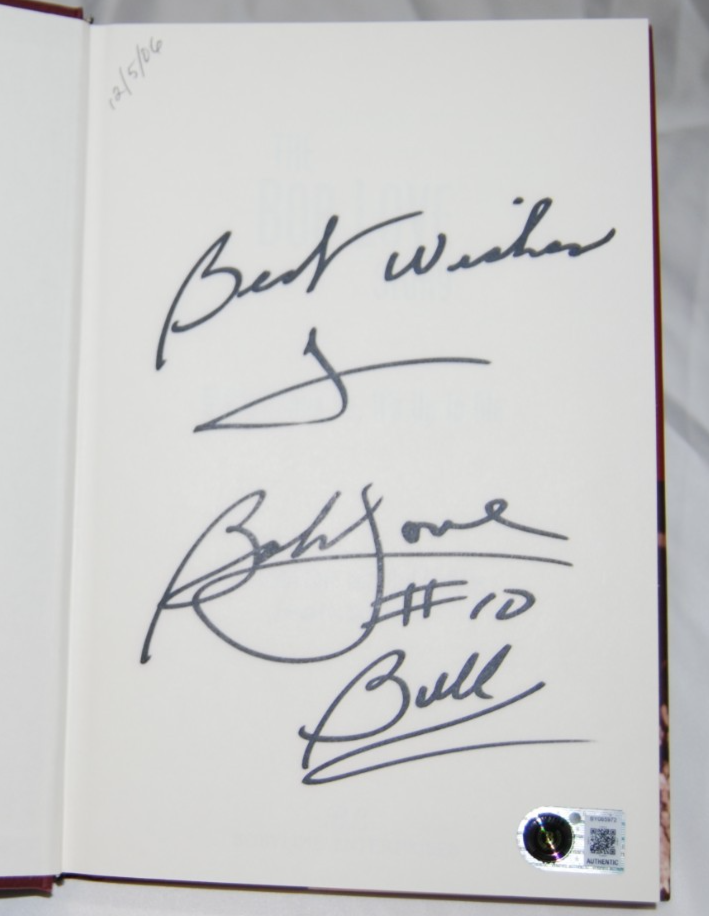 BOB LOVE signed (CHICAGO BULLS) NBA Legend hardcover book BECKETT BY085972