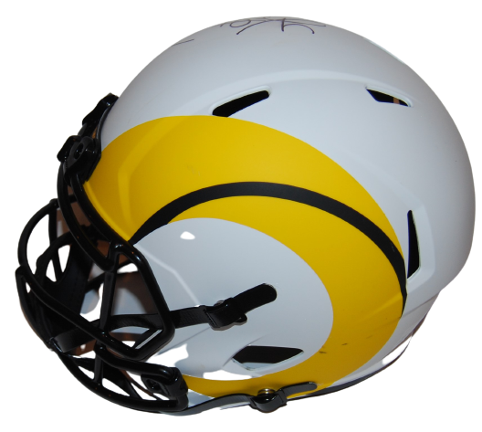 KURT WARNER signed (ST LOUIS RAMS) Lunar F/S football helmet BECKETT BAS BB41870