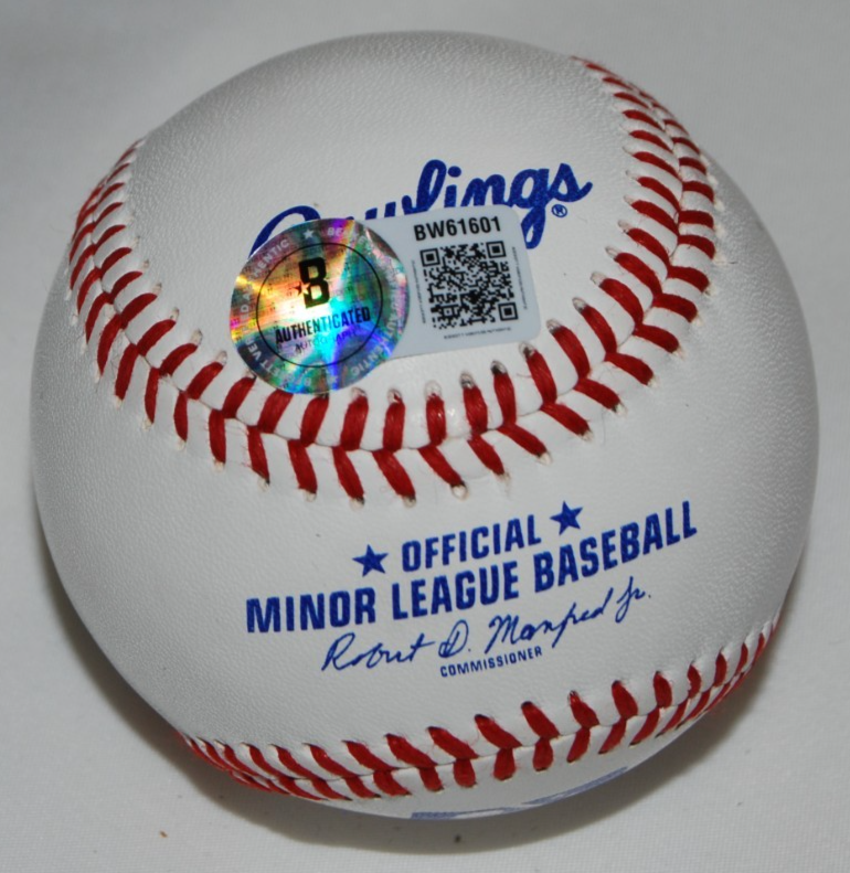 CHAD SMITH signed (RED HOT CHILLI PEPPERS) Minor League baseball BECKETT BW61601