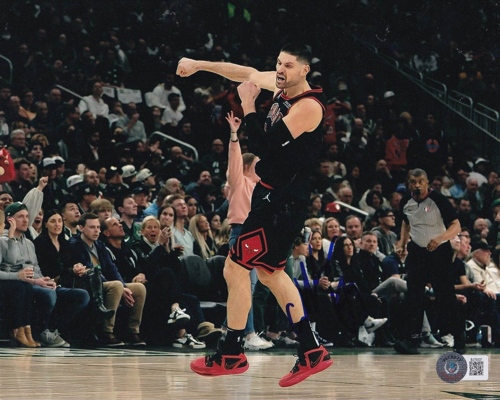 NIKOLA VUCEVIC signed (CHICAGO BULLS) basketball 8X10 photo BECKETT BAS BJ79337