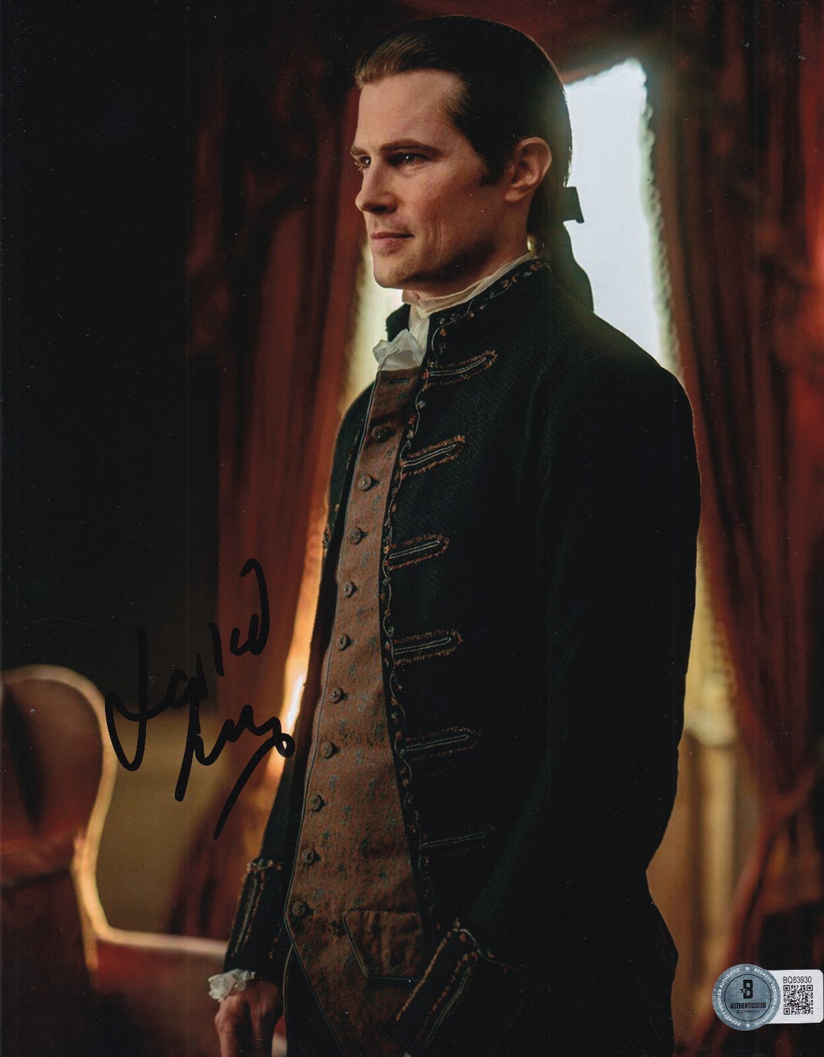 DAVID BERRY signed (OUTLANDER) Lord John Grey 8X10 photo BECKETT BAS BQ83930