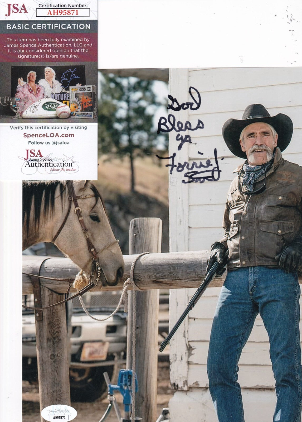 FORRIE J SMITH signed (YELLOWSTONE) Lloyd autographed 8X10 photo JSA COA AH95871