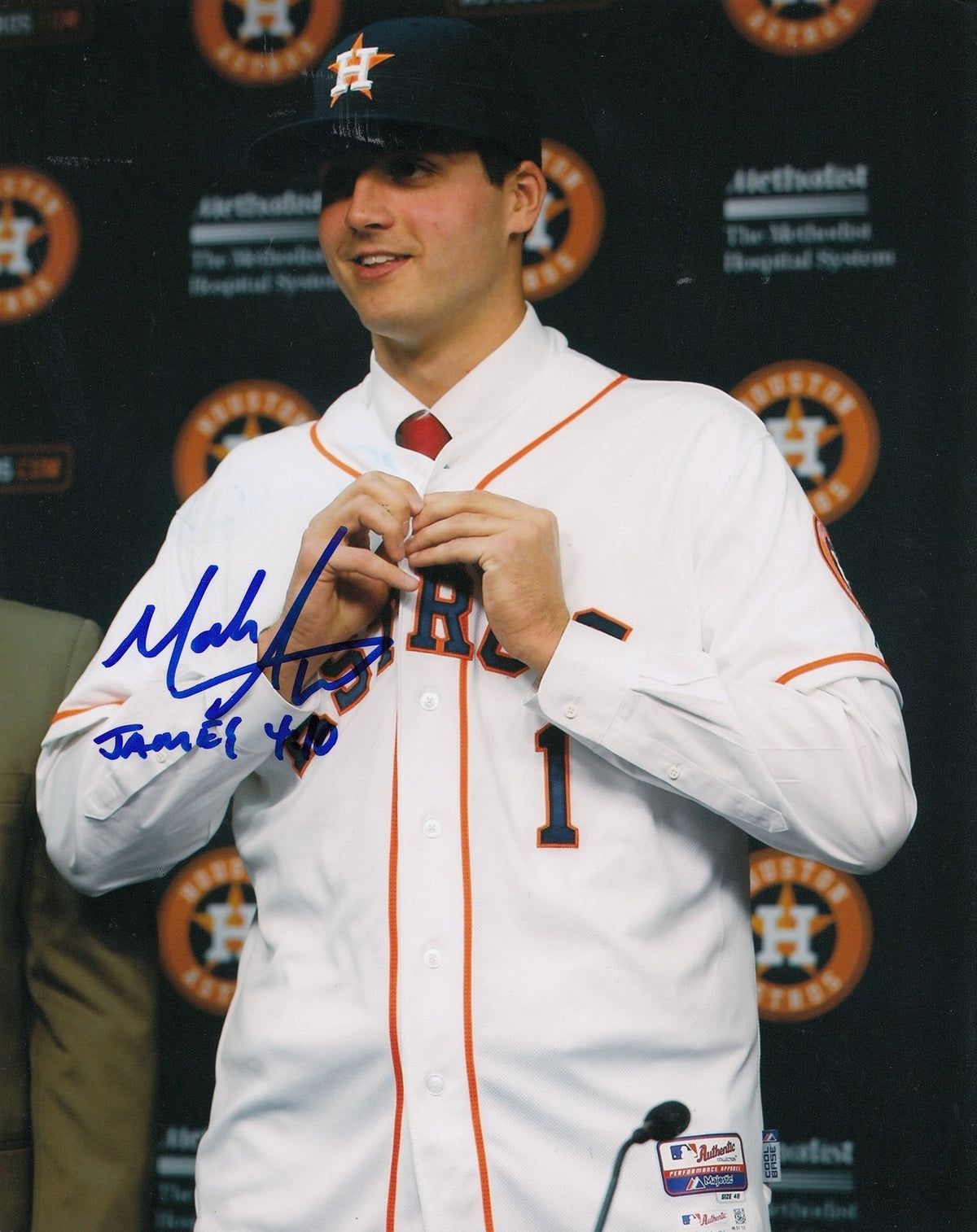 MARK APPEL signed *HOUSTON ASTROS* 8X10 photo 1st pick PHILLIES baseball W/COA 2