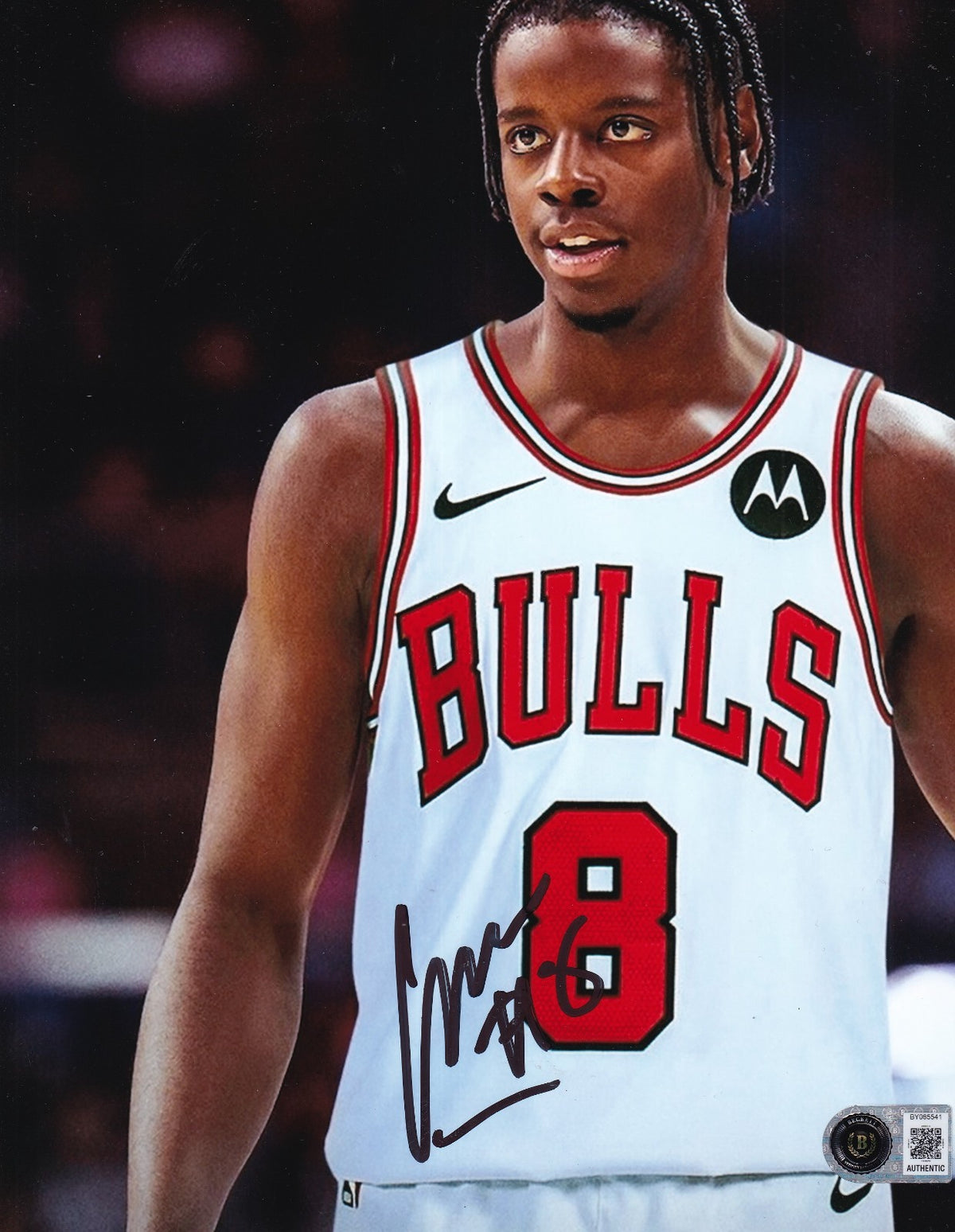 CALEB WILSON signed (CHICAGO BULLS) basketball 8X10 photo BECKETT BAS BY085541