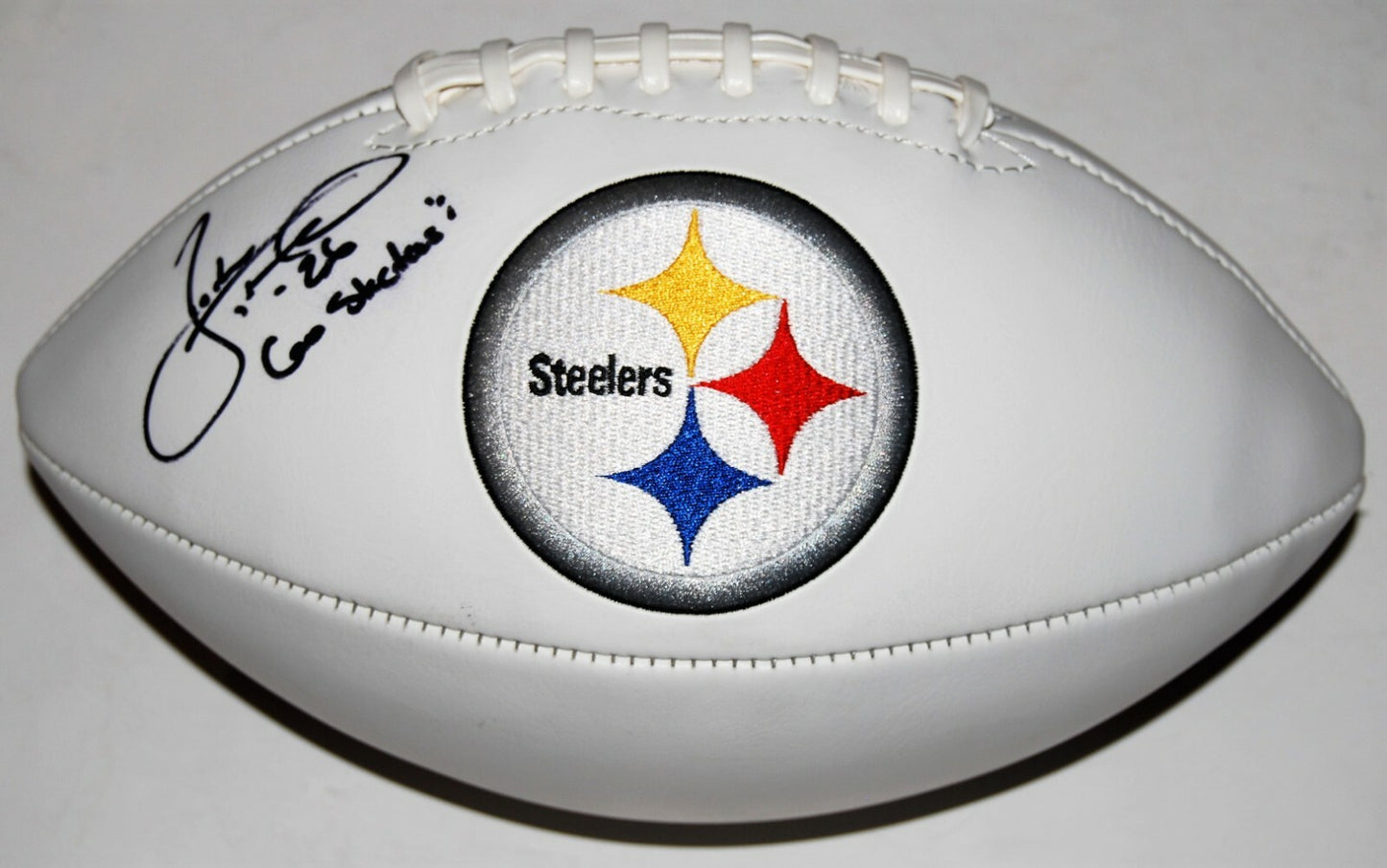 DESHEA TOWNSEND signed (PITTSBURGH STEELERS) logo autographed football W/COA