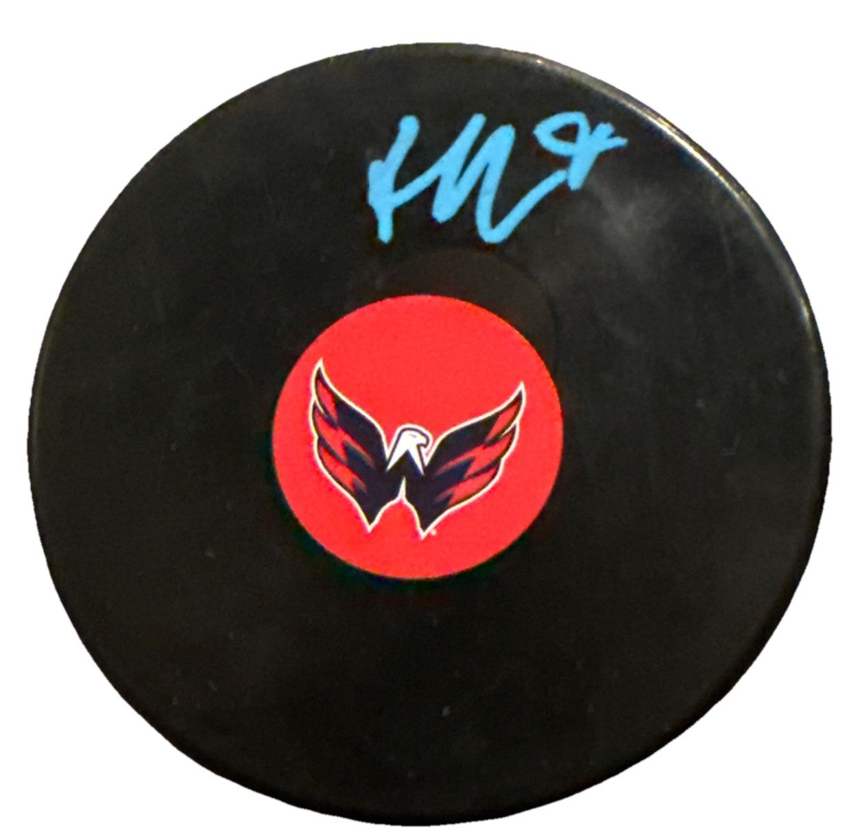 RYAN LEONARD signed (Washington Capitals) custom hockey puck BECKETT BAS BW61538