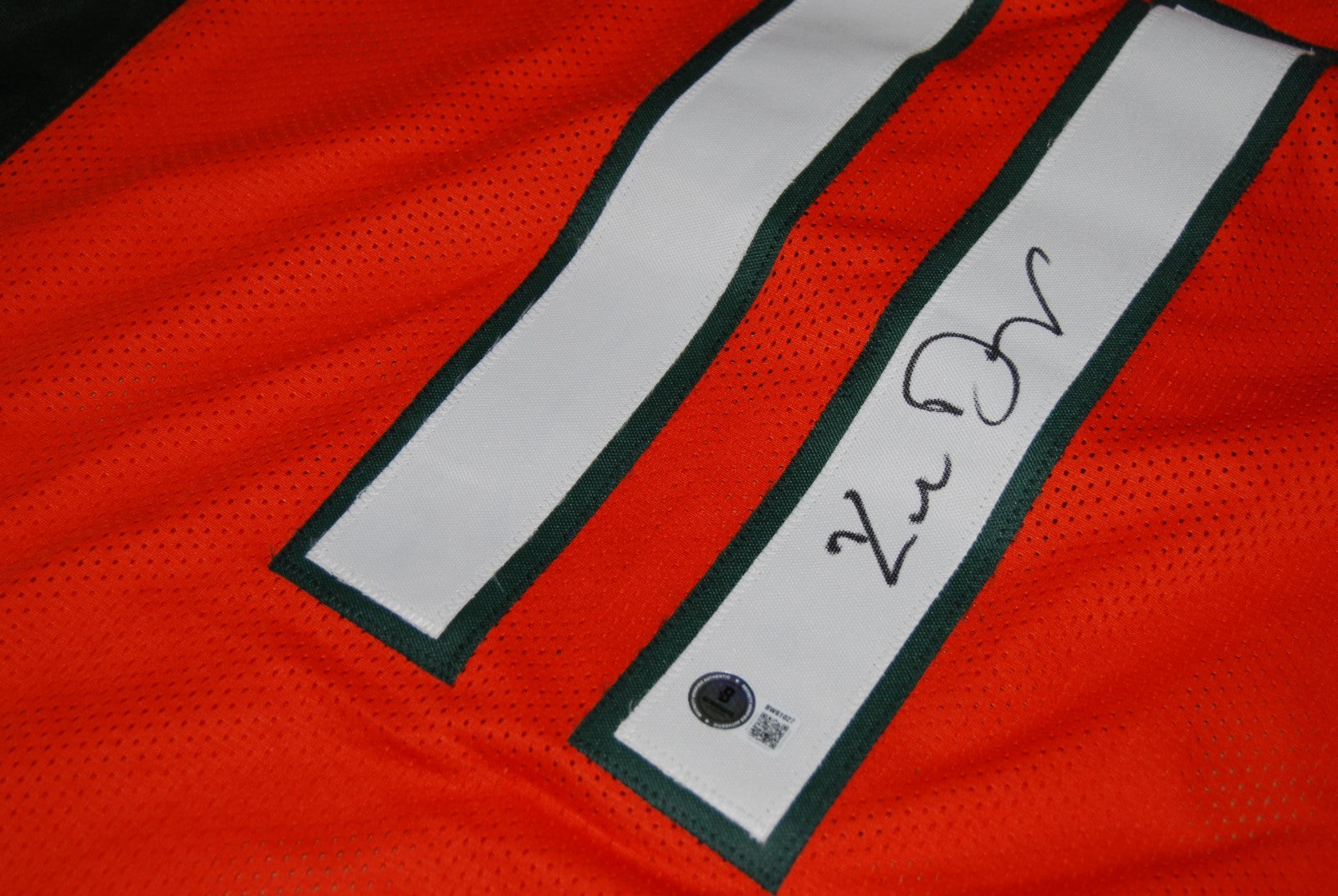 KEN DORSEY signed (MIAMI HURRICANES) #11 football jersey BECKETT BAS BW61027
