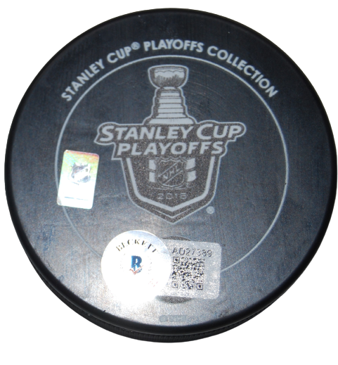 BARRY TROTZ signed (WASHINGTON CAPITALS) Stanley Cup puck BECKETT BAS AD27389