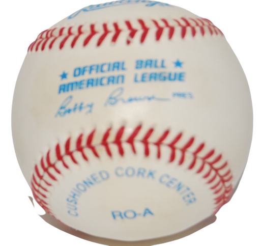 DAVE FLEMING signed AL Official baseball (SEATTLE MARINERS) KC Royals W/COA 