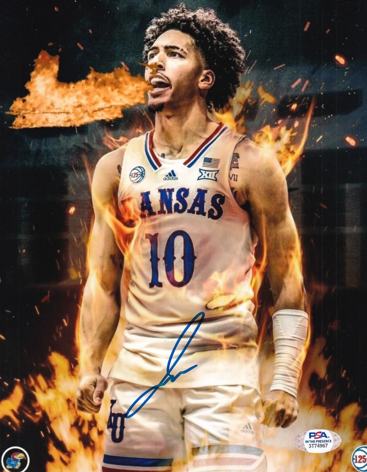 JALEN WILSON signed (KANSAS JAYHAWKS) 8X10 photo BROOKLYN NETS PSA/DNA 3T74967