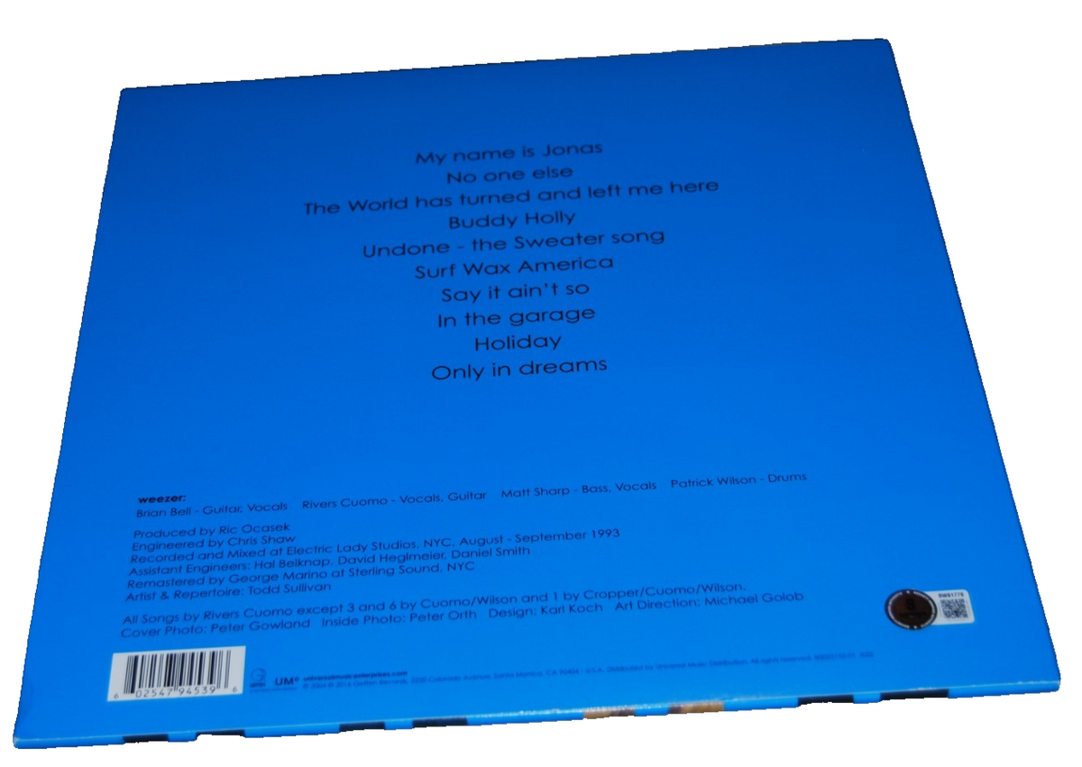 RIVERS CUOMO signed (WEEZER) autographed Blue Vynil record BECKETT BAS BW61778