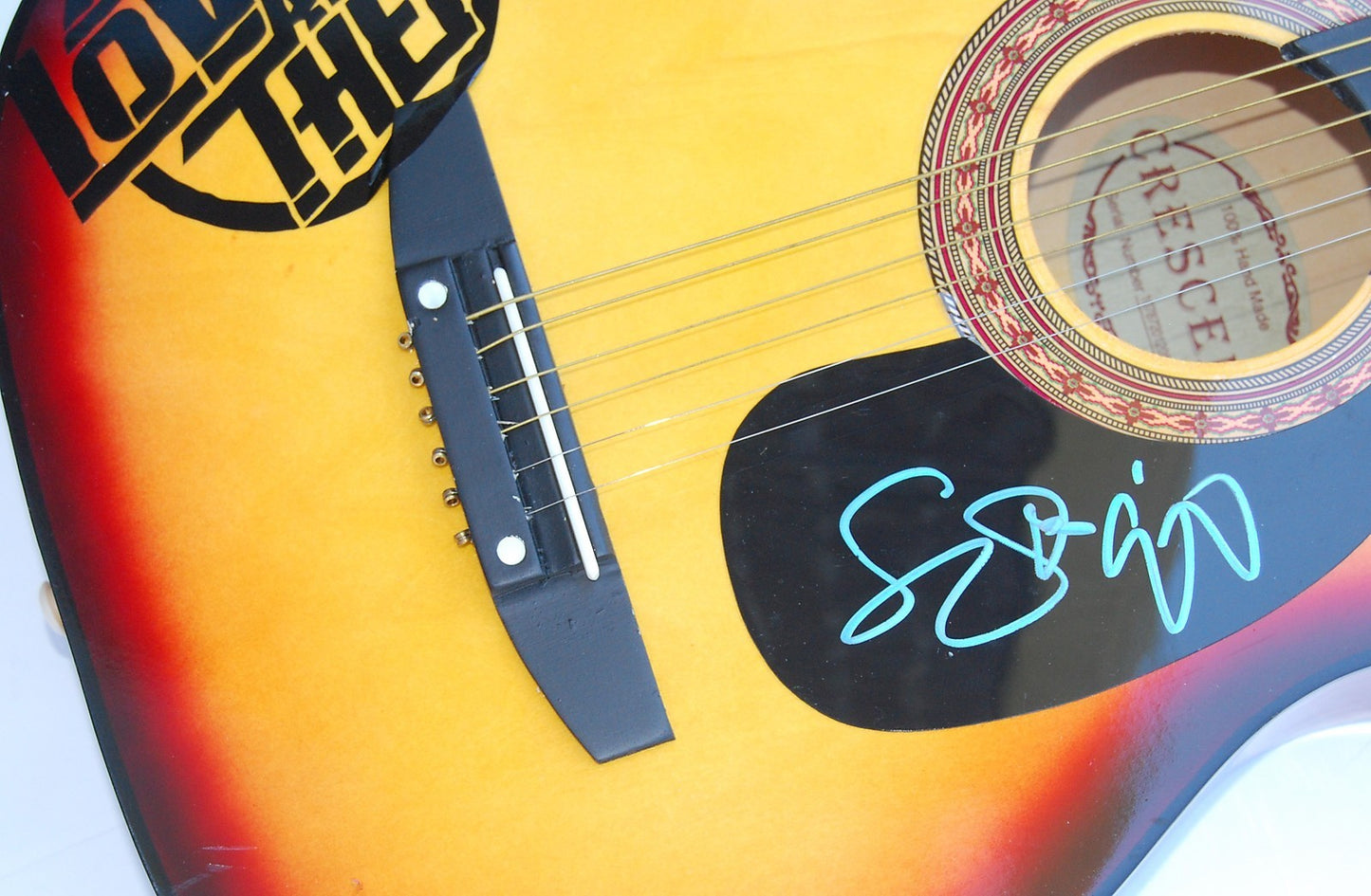 LOVE AND THEFT signed (ACOUSTIC GUITAR) Eric Gunderson Brian Bandas W/COA