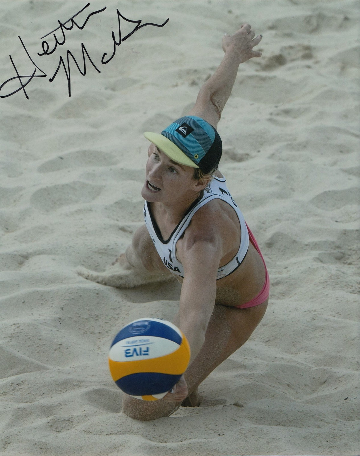 HEATHER MCGUIRE signed (BEACH VOLLEYBALL) 8X10 photo *AVP* OLYMPICS USA W/COA